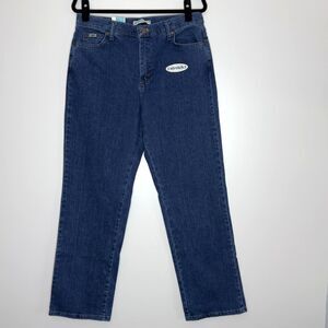 New Lee Relaxed Fit Straight Leg High Waist Stretch Jeans Women's Size 12